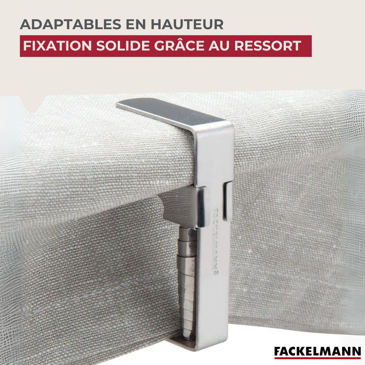 Lot de 4 pinces pour nappe en acier inoxydable Fackelmann Tecno