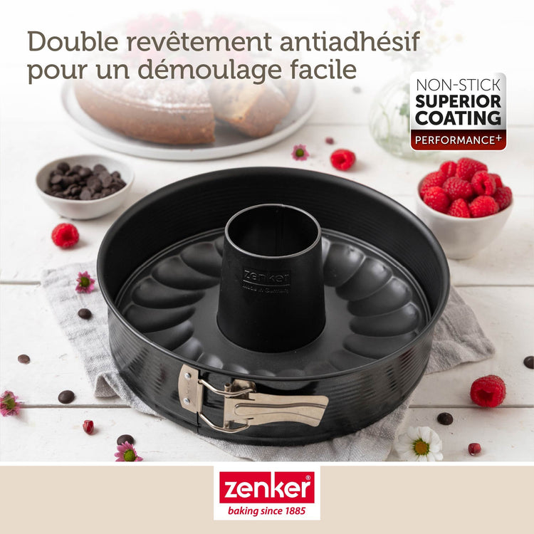 Moule à manqué et à savarin double fond 24 cm Zenker PerfectBack+