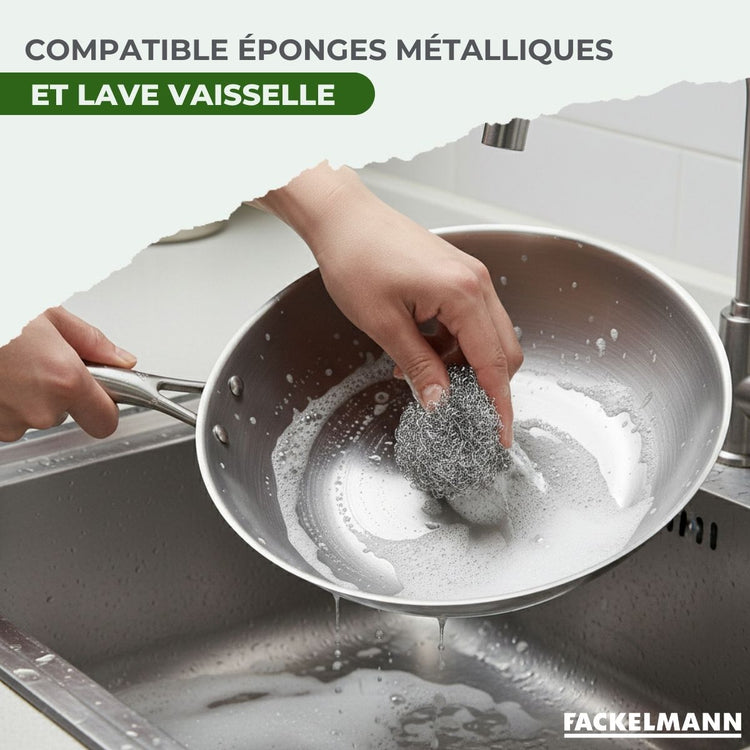Poêle 24 cm en inox 18/10 Triply Fackelmann Vita3