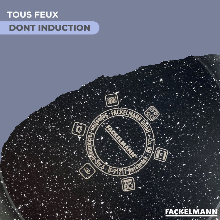 Poêle 28 cm fonte aluminium revêtement antiadhésif céramique sans PFAS Fackelmann