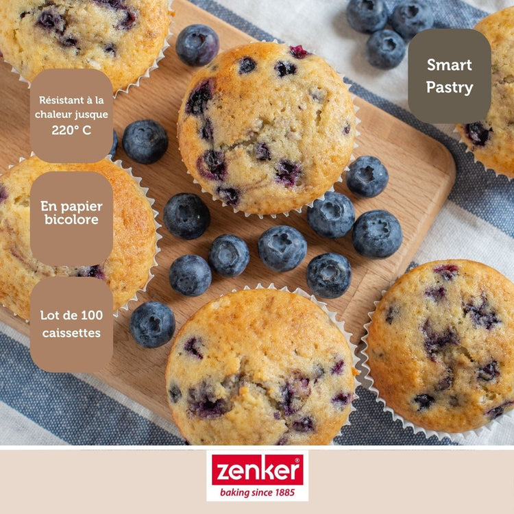 Lot de 100 moules à muffins en papier 5 cm Zenker