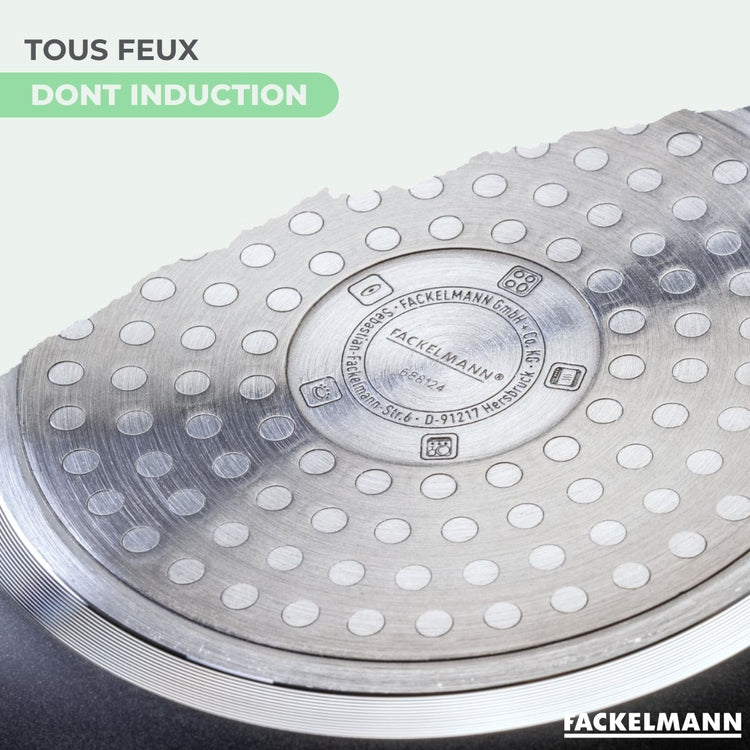 Poêle 24 cm aluminium revêtement céramique antiadhésif sans PFAS Fackelmann Brandao