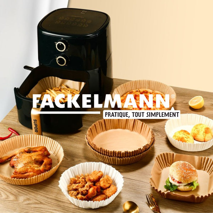 Ensemble de 100 Moules en papier pour air fryer carrés 20 cm Fackelmann Divers
