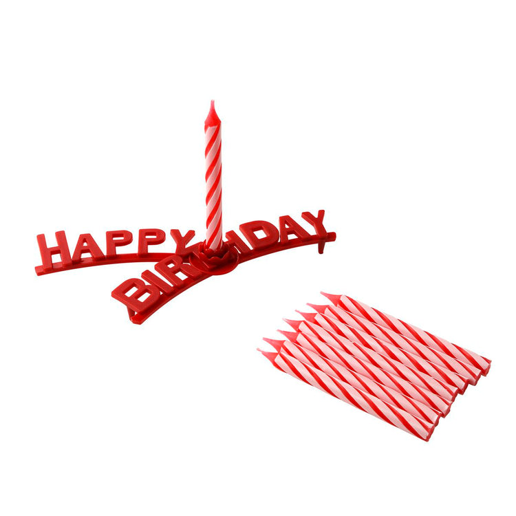 Ensemble de 2 supports "happy birthday" et 16 bougies d'anniversaire Fackelmann Rio Party
