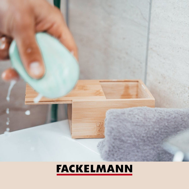 Ensemble de 2 Boîtes à savon en bambou avec couvercle Fackelmann Tecno