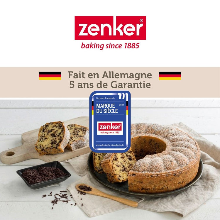 Ensemble de 2 Moules à manqué à charnière avec fond à savarin 18 cm Zenker Black Metallic