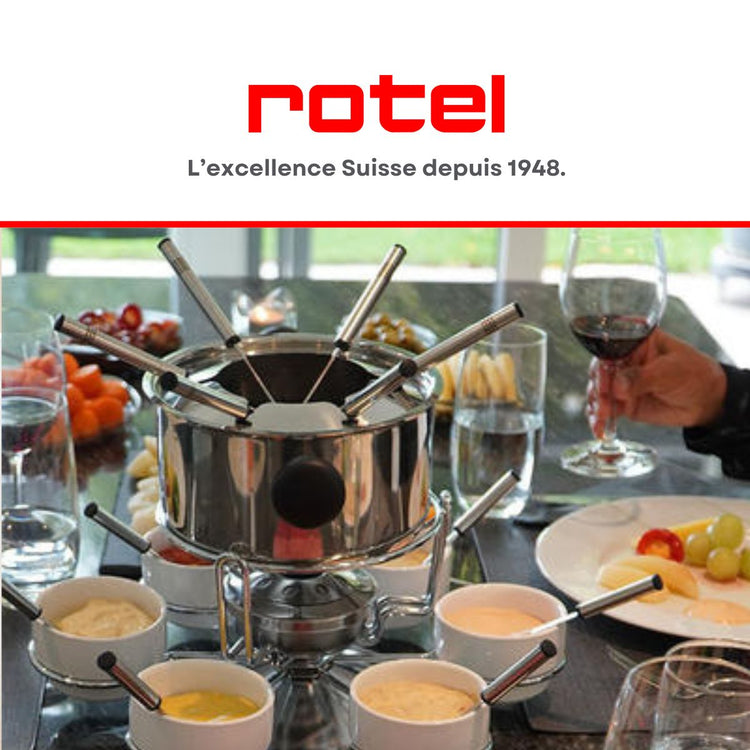 Ensemble à fondue bourguignonne pour 6 personnes, diamètre 17 cm Rotel Swiss Tradition