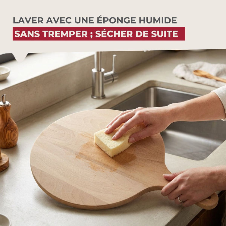 Lot de 2 planches à pizza et tarte flambée en bois 30 cm Fackelmann Pizzas Lovers