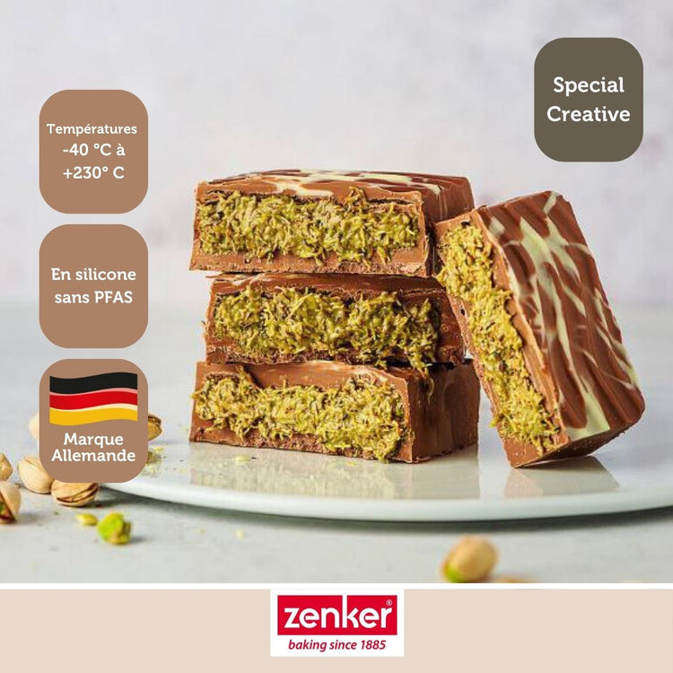 Deux moules à tablettes chocolat de Dubaï en silicone Zenker Special Creative