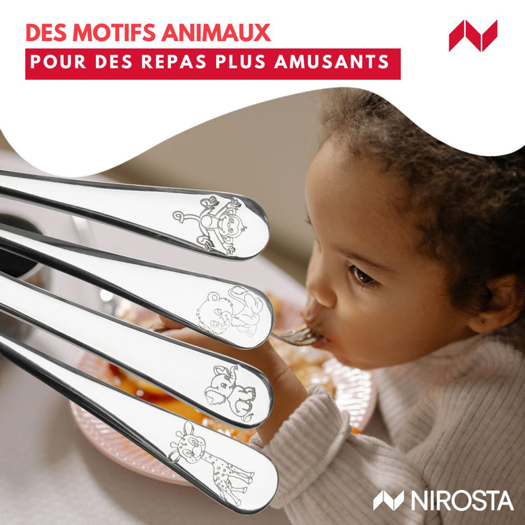 Set de 4 couverts pour enfants Nirosta Safari