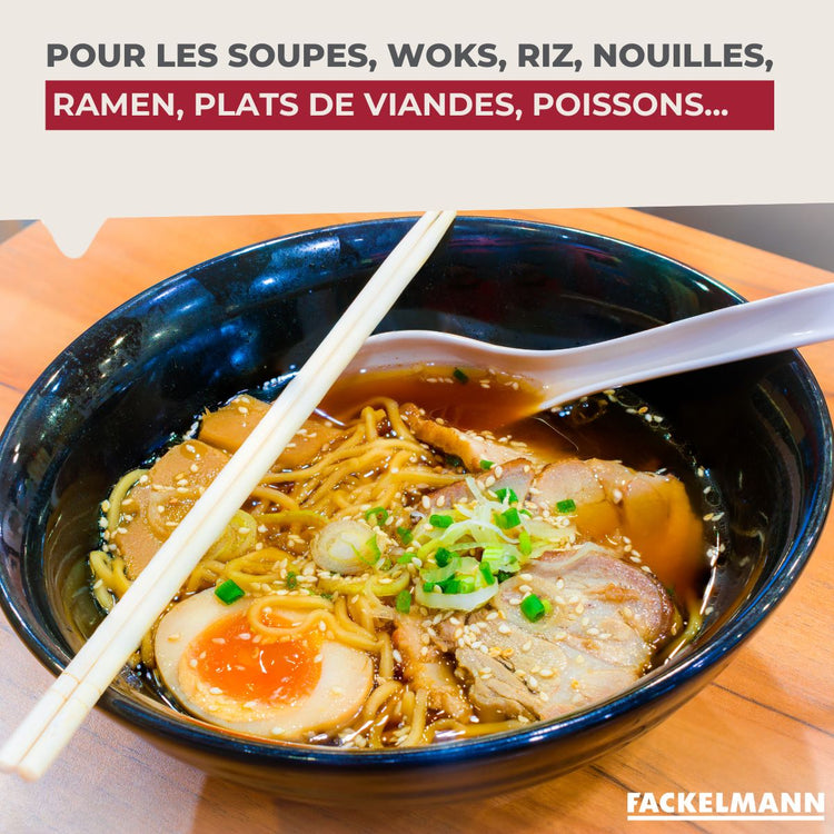 Lot de 10 paires de baguettes de 23cm en bambou Fackelmann Asia Line