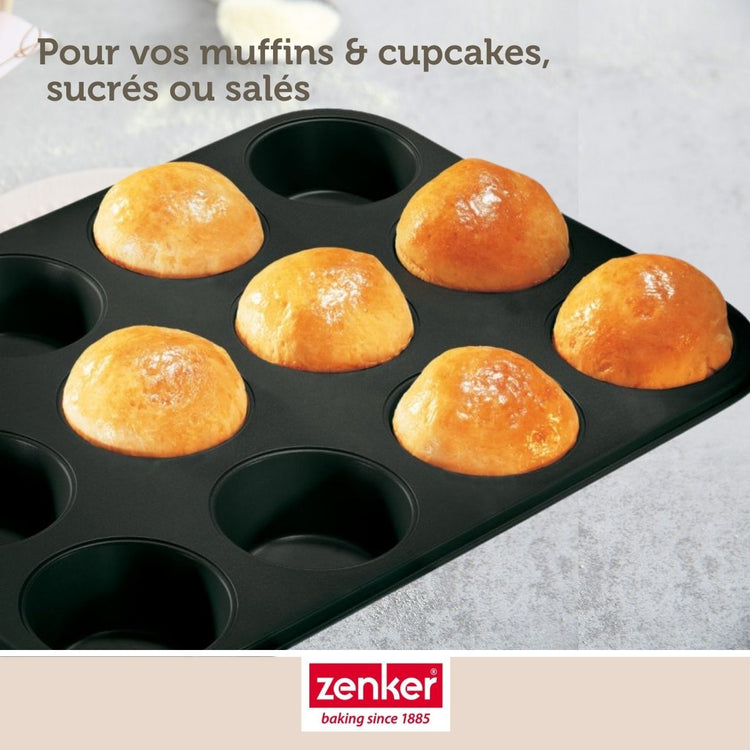 Moule 12 muffins Zenker Black Metallic