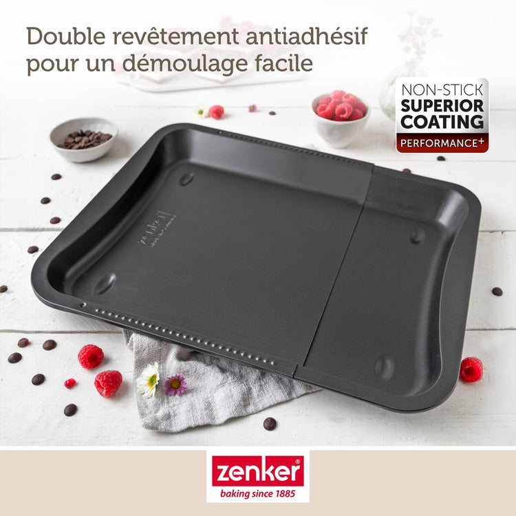 Plaque de four extensible de 35-52 x 32 cm Zenker Perfect Black +