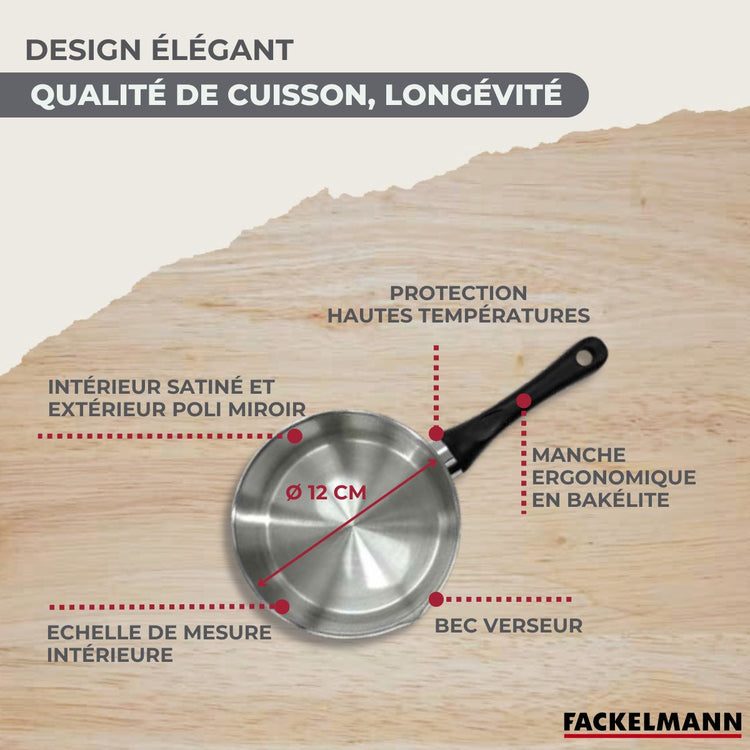 Casserole en inox 12 cm Fackelmann Geneva