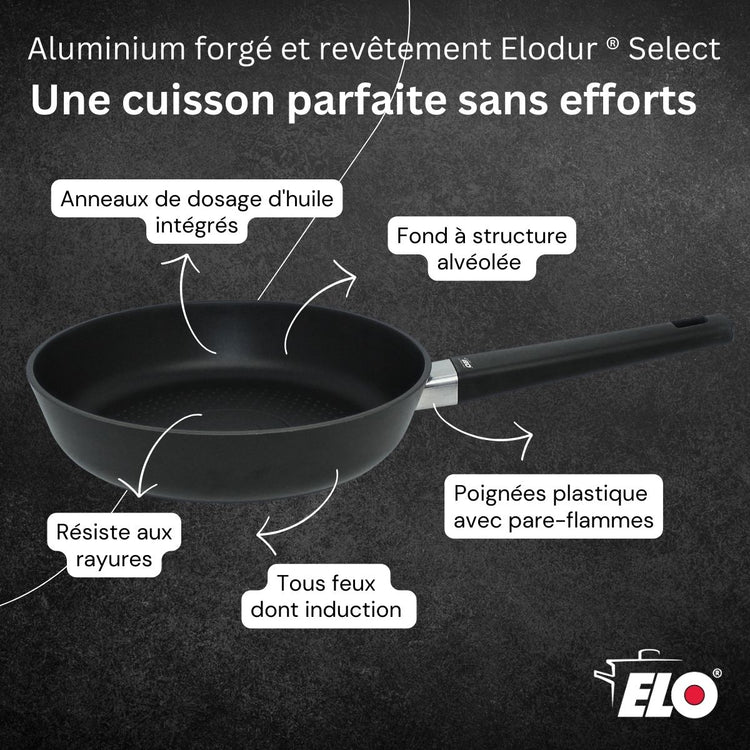 Poêle 20 cm antiadhésive sans PFAS Elo Smart Wave