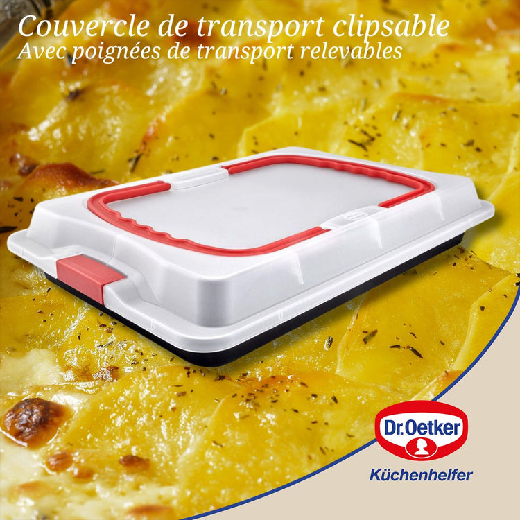 Plaque de cuisson avec couvercle Dr.Oetker