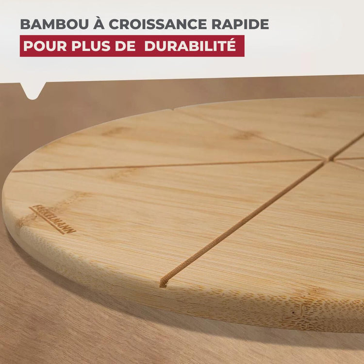 Planche à pizza avec rainures de coupe, Ø 32 cm