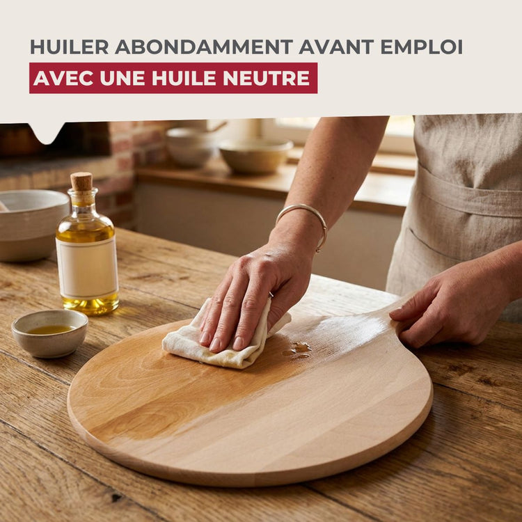 Planche à pizza et tarte flambée en bois Fackelmann Wood Edition