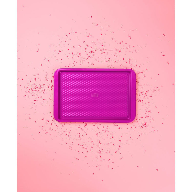 Plaque de four rectangulaire fuchsia Tasty Pâtisserie