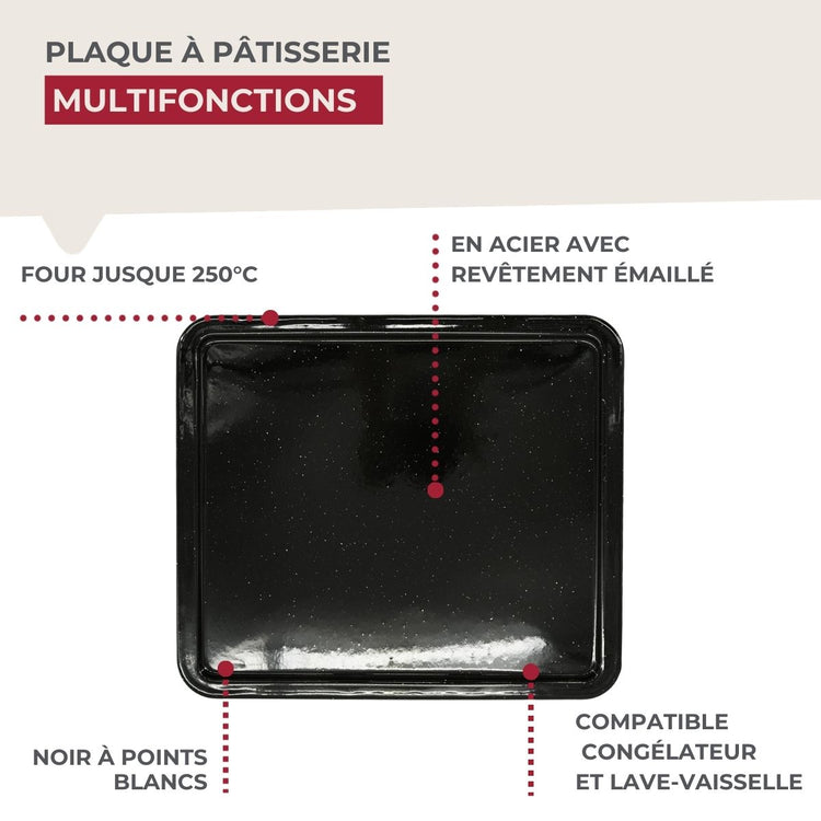 Plaque à pâtisserie émaillée 40 x 34 cm Fackelmann