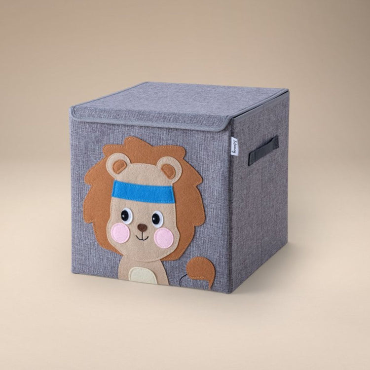 Boîte de rangement "lion" avec couvercle, compatible avec l'étagère IKEA KALLAX Lifeney