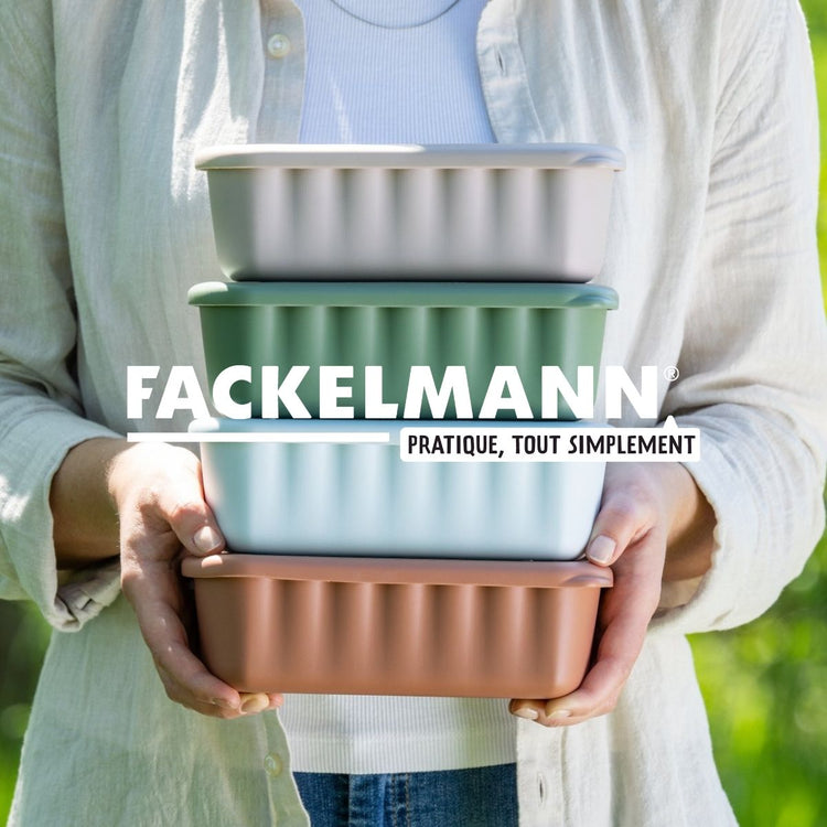 Lot de 6 lunch box 1 L avec 6 ustensiles de cuisine Fackelmann Storage