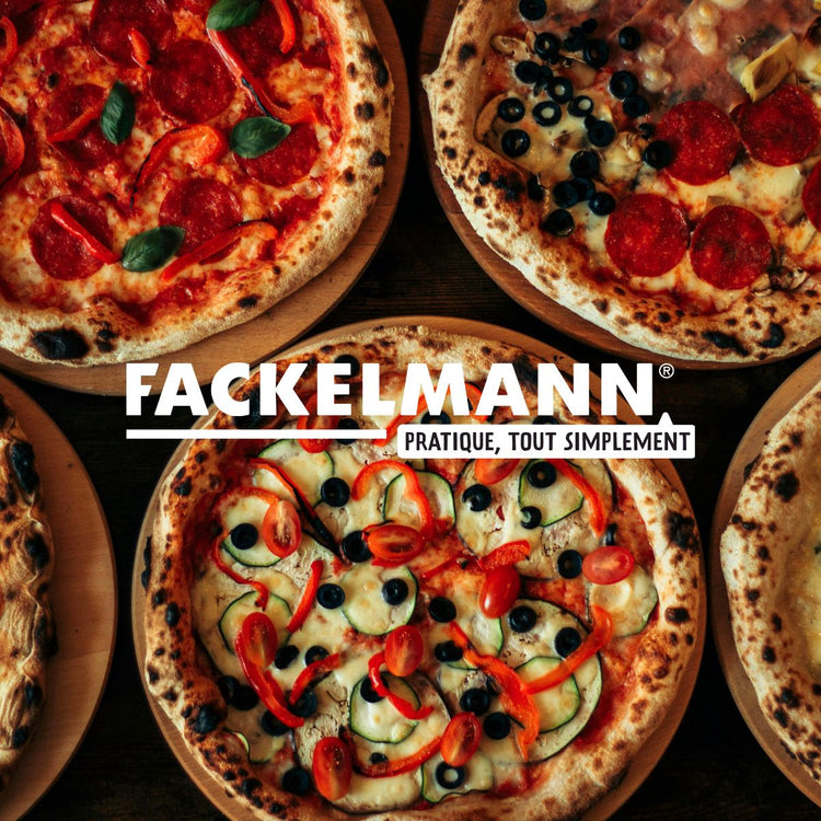 Lot de 6 planches à pizza et tarte flambée en bois 30 cm Fackelmann Wood Edition