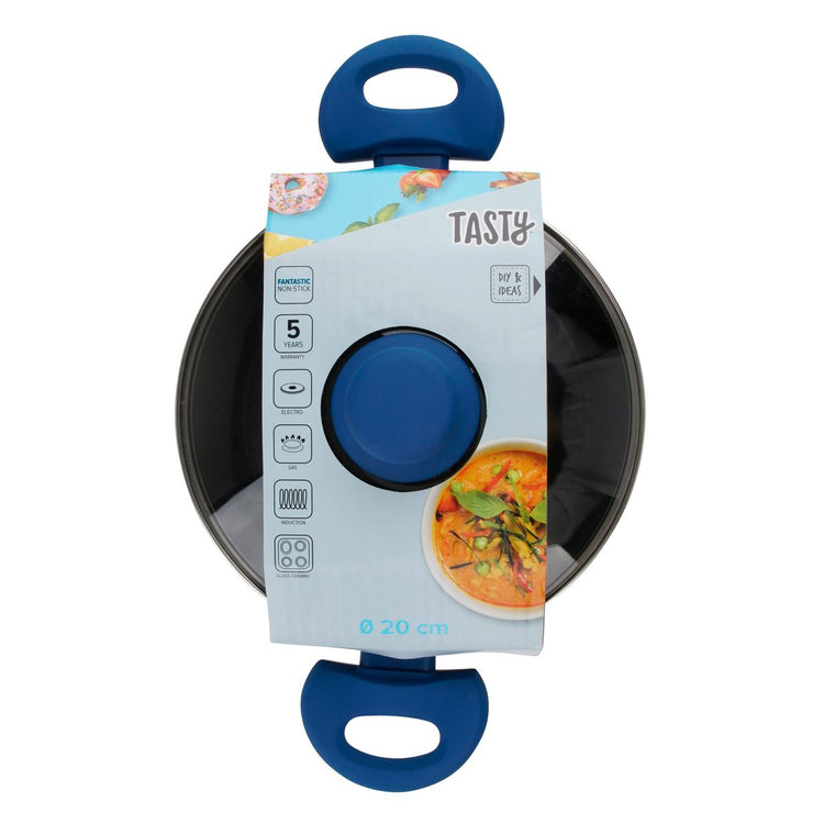 Faitout avec dosage d'huile et couvercle 20 cm Tasty Casserole