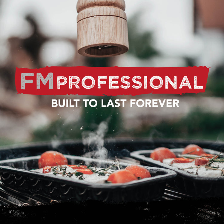 Lot de 2 plats à barbecue en acier émaillé 21 x 12 cm FM Professional Barbecue