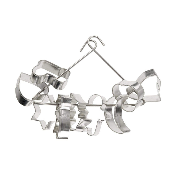 Ensemble avec plaque à pâtisserie extensible et 9 emporte-pièces sur cintre Zenker