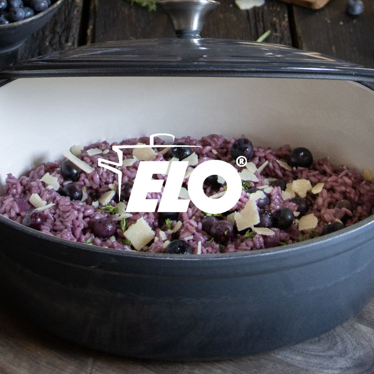 Cocotte en fonte émaillée basse gris classique 28 cm 3L Elo