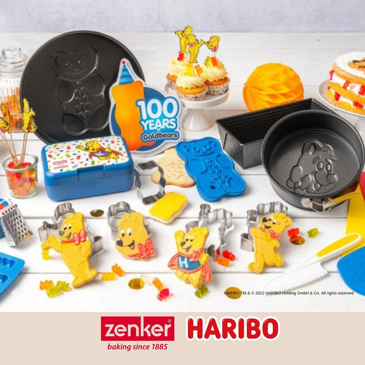 Lot de 2 emporte-pièces en inox motif ourson doré Zenker Haribo
