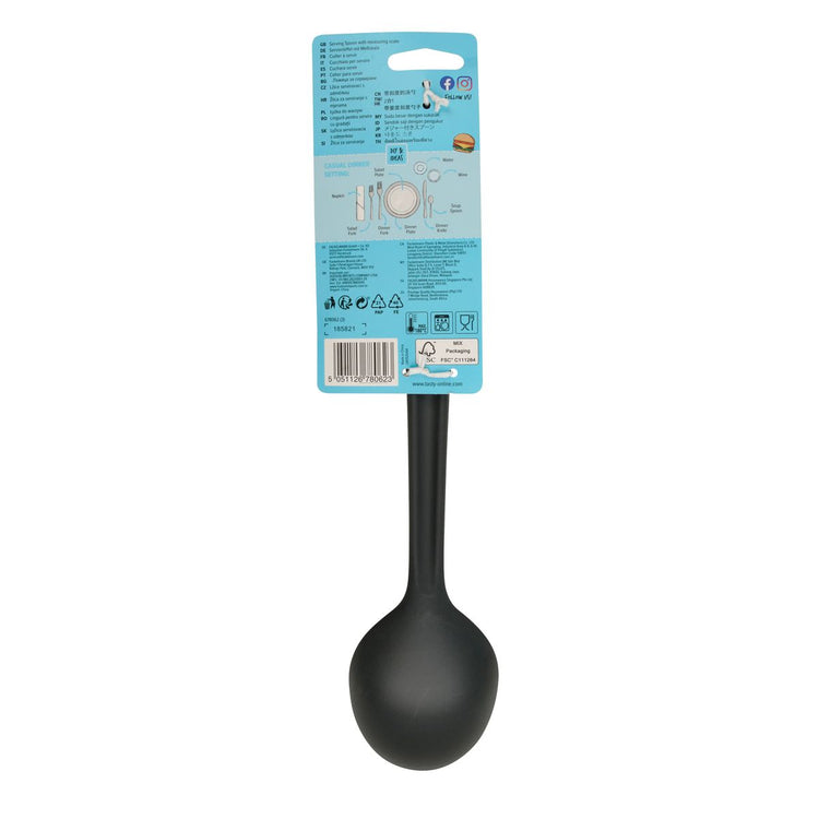 Cuillère doseuse manche bleu foncé 34 cm Tasty Core