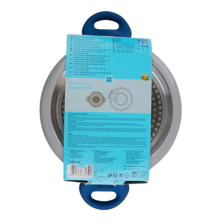 Faitout avec dosage d'huile et couvercle 20 cm Tasty Casserole