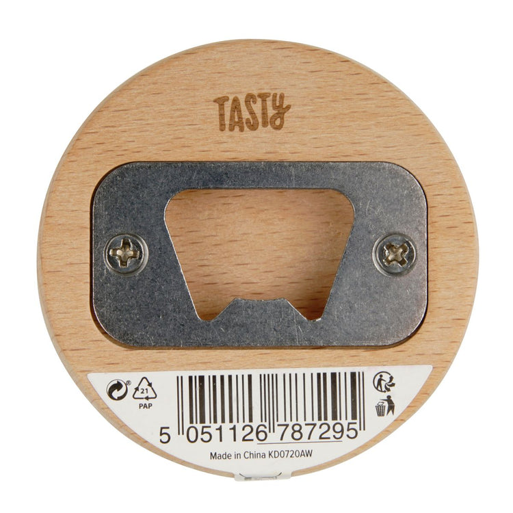 Décapsuleur rond en bois Tasty Green