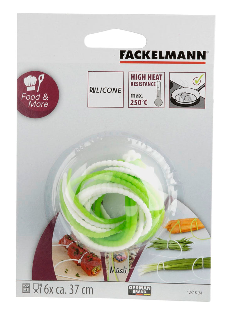 Lot de 6 ficelles alimentaires réutilisables en silicone Fackelmann Basic