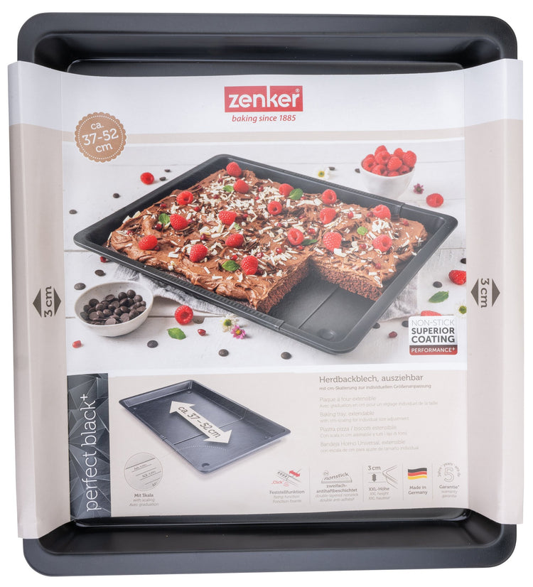 Plaque de cuisson extensible de 35-52 x 32 cm Zenker Perfect Black +