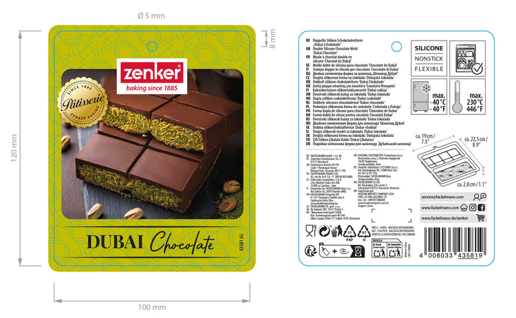 Double moule à chocolat de Dubaï en silicone Zenker Special Creative