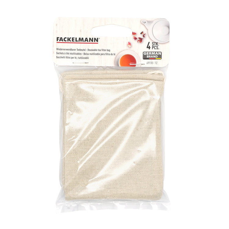 Lot de 4 sachets réemployables pour thé ou infusion Fackelmann