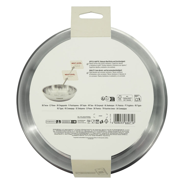 Poêle 24 cm en inox manche amovible Fackelmann InoGrip