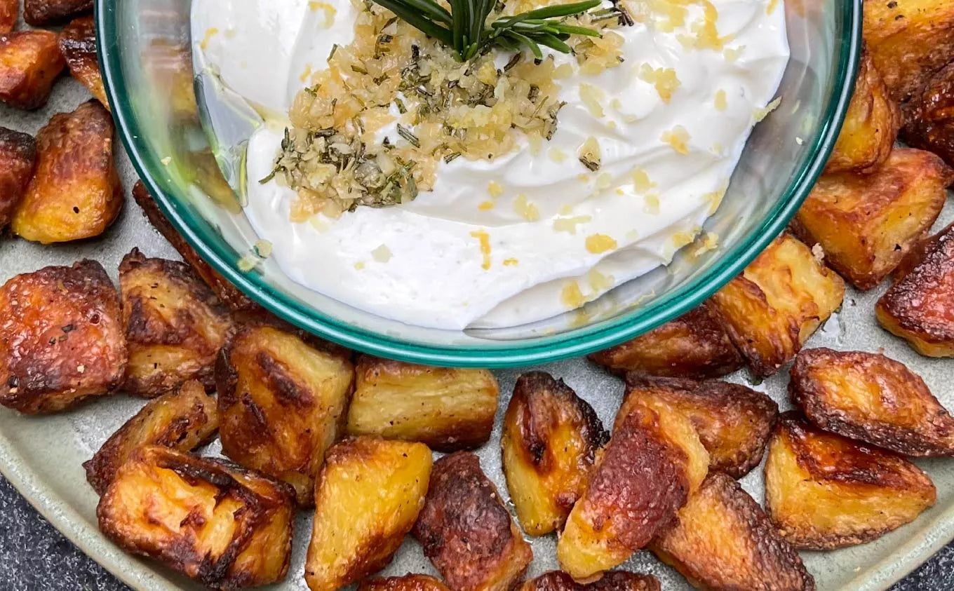 La recette des pommes de terre rôties à l'ail