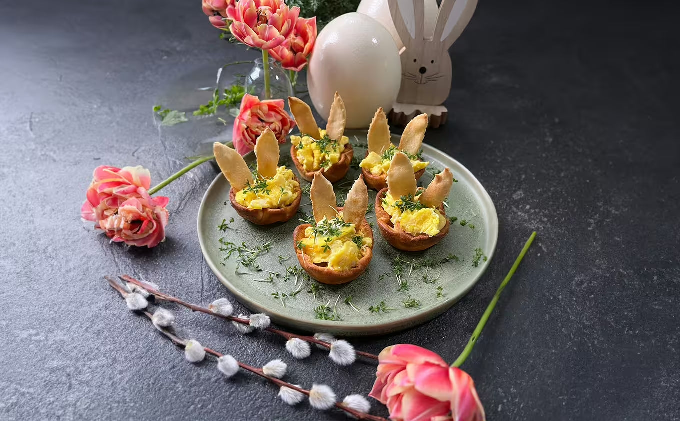 Muffins aux œufs brouillées