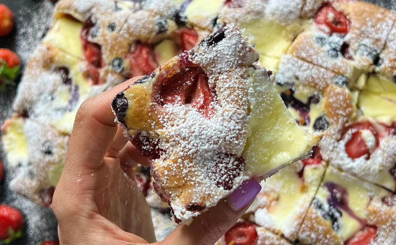 La recette du gâteau au fromage blanc et petits fruits