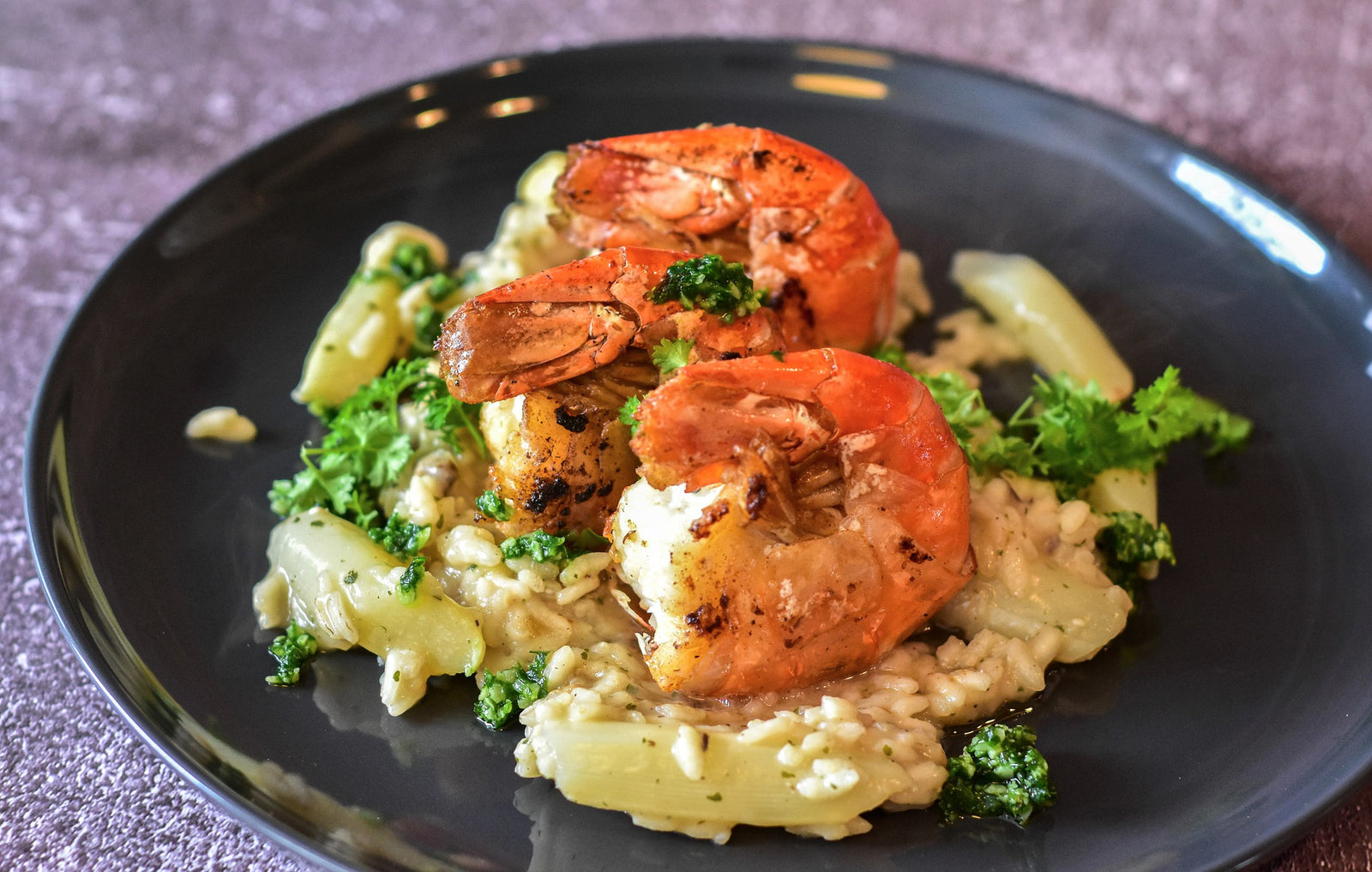 La recette du risotto aux asperges et crevettes