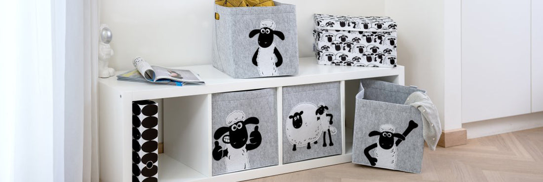 boîtes de rangement shaun le mouton