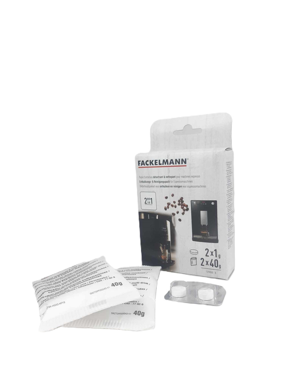 Pack entretien détartrant et nettoyage pour machine à expresso Fackelmann Petit Déjeuner