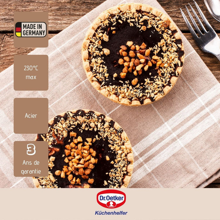 Lot de 6 moules à tartelettes 10 cm Dr.Oetker
