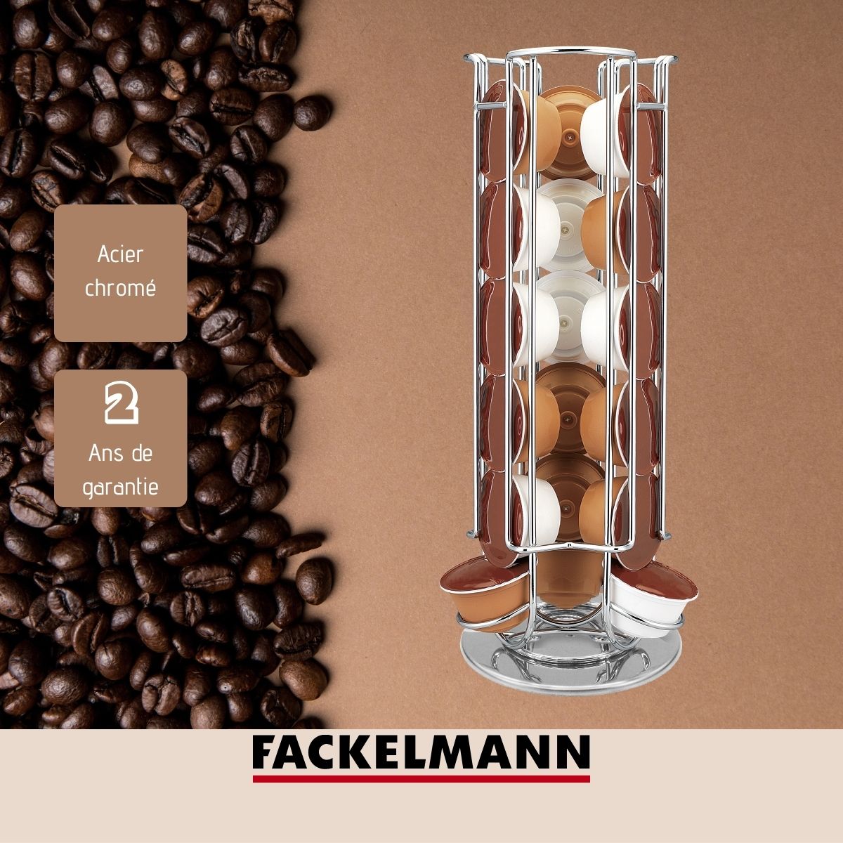 Porte capsule Dolce Gusto rotatif Fackelmann Petit Déjeuner 