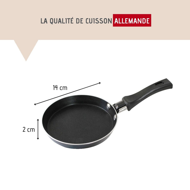 Mini poêle de cuisine 14 cm en aluminium pressé Elo Edition Red