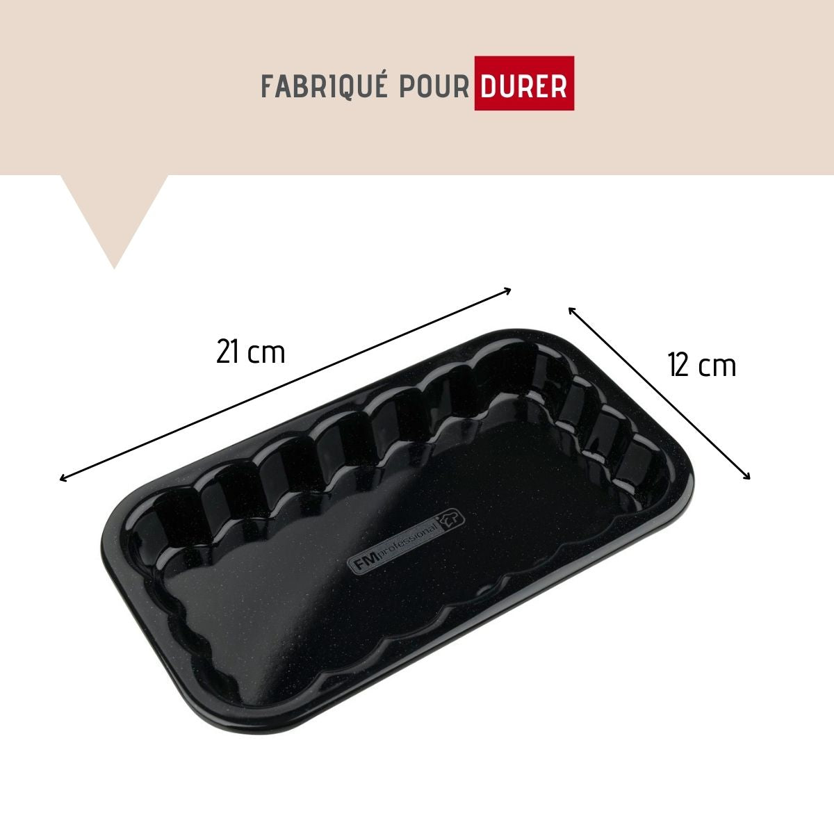 Plat à barbecue en acier émaillé 21 x 12 cm FM Professional Barbecue